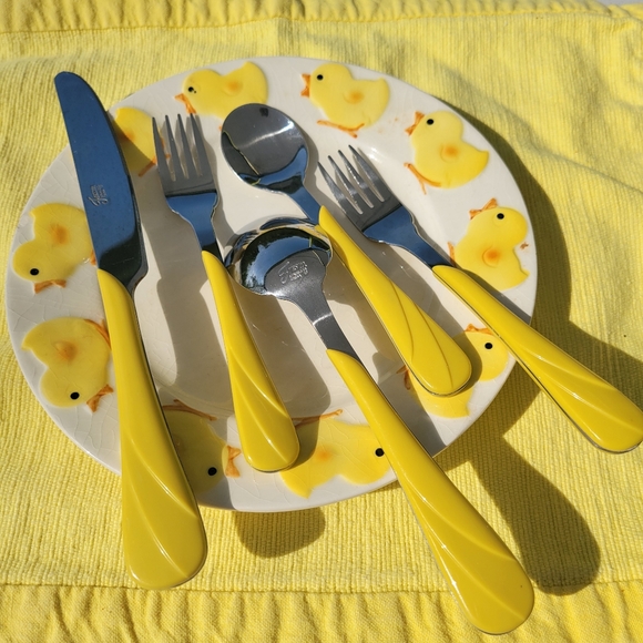 Fiesta Sunflower Swirl Flatware ~ Retired Item ~ Fiestaware ~ Post-86 ~ - Picture 1 of 16